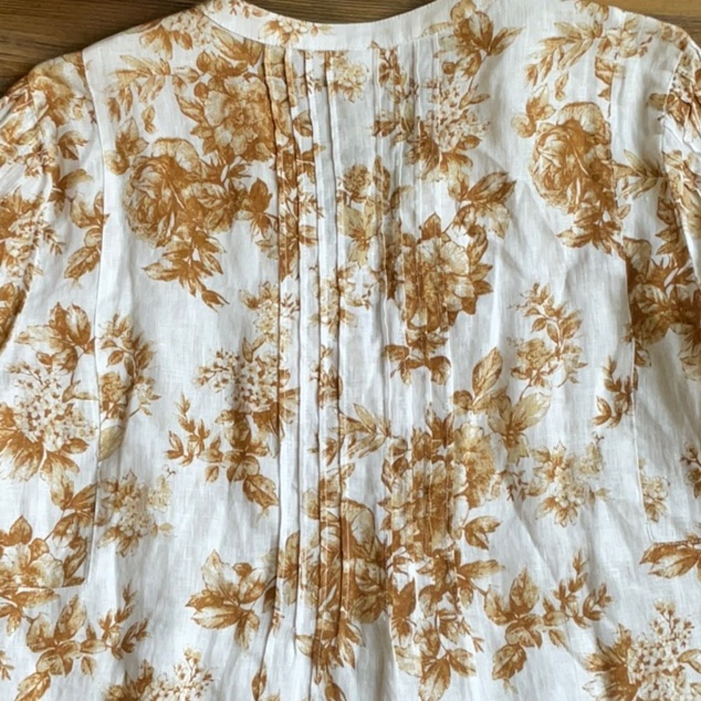 💖Linen Charter Club tunic with rhinestones around neckline - Picture 4 of 7
